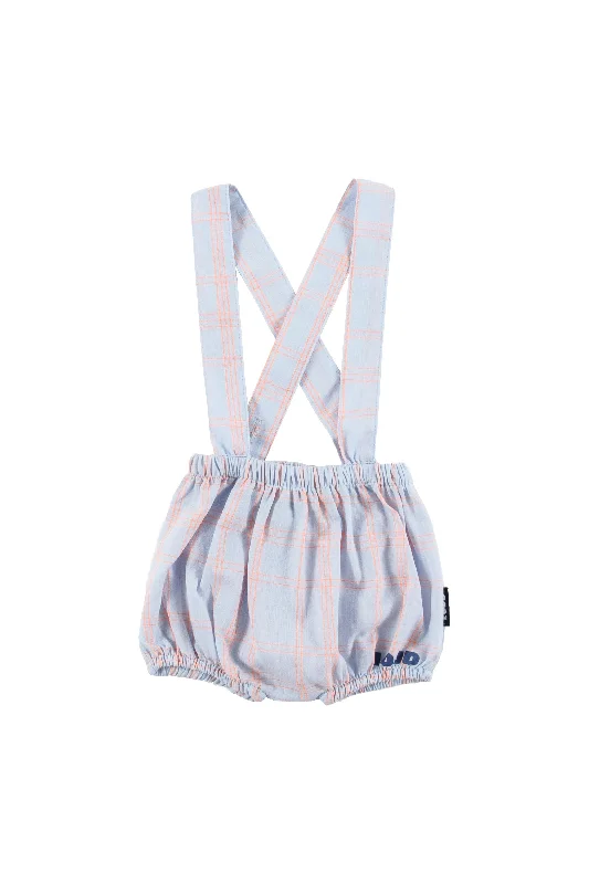 LOUD BLUE/ORANGE CHECKED SUSPENDER BLOOMERS Bold Men's Animal