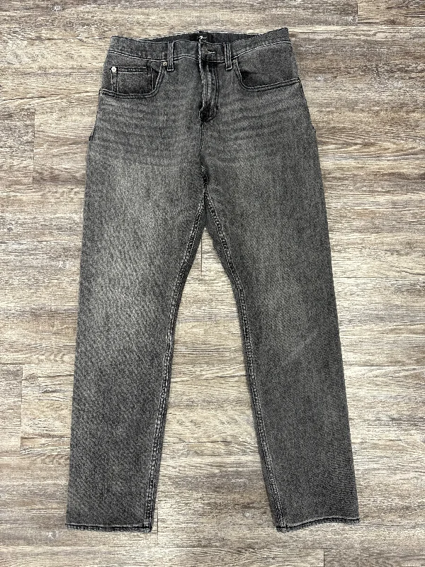 Jeans Designer By 7 For All Mankind In Grey Denim, Size: 14 Cclassic Men's Tweed