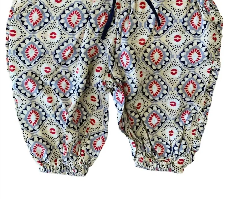 Girls' Harem Pants In Paisley Print Casual Men's Short