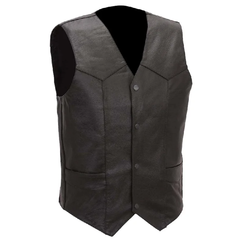 Men's 4 Snap Plain Vest Refined Men's Classic 