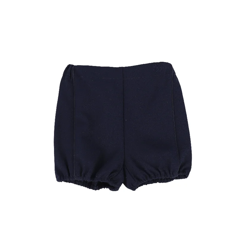 Le Bourdon Navy Bubble Shorts [FINAL SALE] Tailored