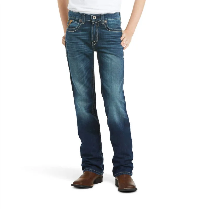 Boys B5 Slim Boundary Stackable Straight Leg Jean In Cyclone Street