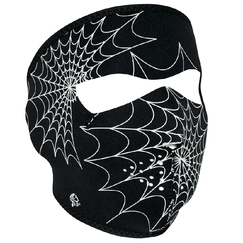 Full Mask Glow Spider Web Black Elegant Men's Cashmere