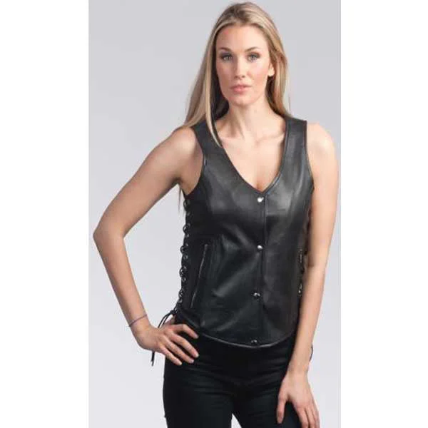 Ladies Vest W-Conc Gun Pocket Hip Men's Retro