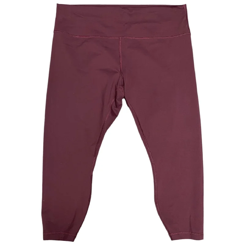 Athletic Leggings Capris By Lululemon In Maroon, Size: 2x Sleek Men's Contemporary 