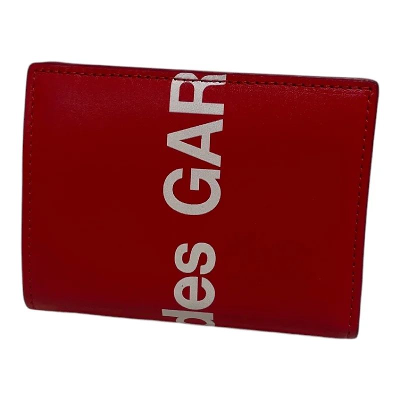 COMME des GARCONS/Trifold Wallet/S/RED/White print Bold Men's Statement