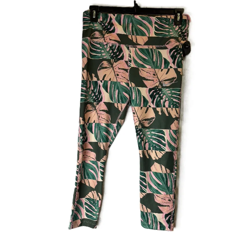 Athletic Leggings Capris By Nike Apparel In Green & Pink, Size: Xl Elegant Men's Formal 