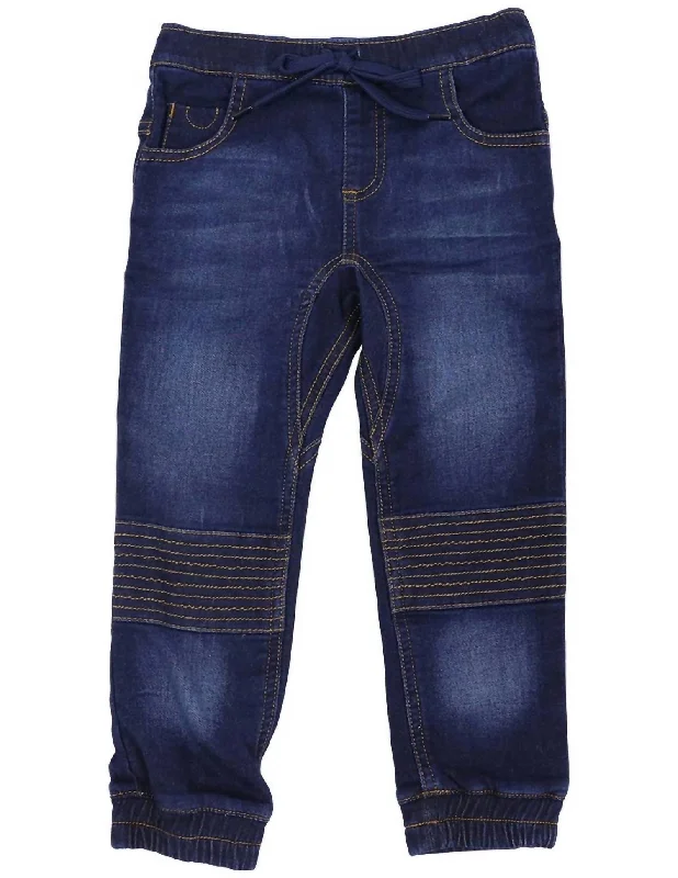 Boy's Bear In There Denim Knit Pants In Dark Organic