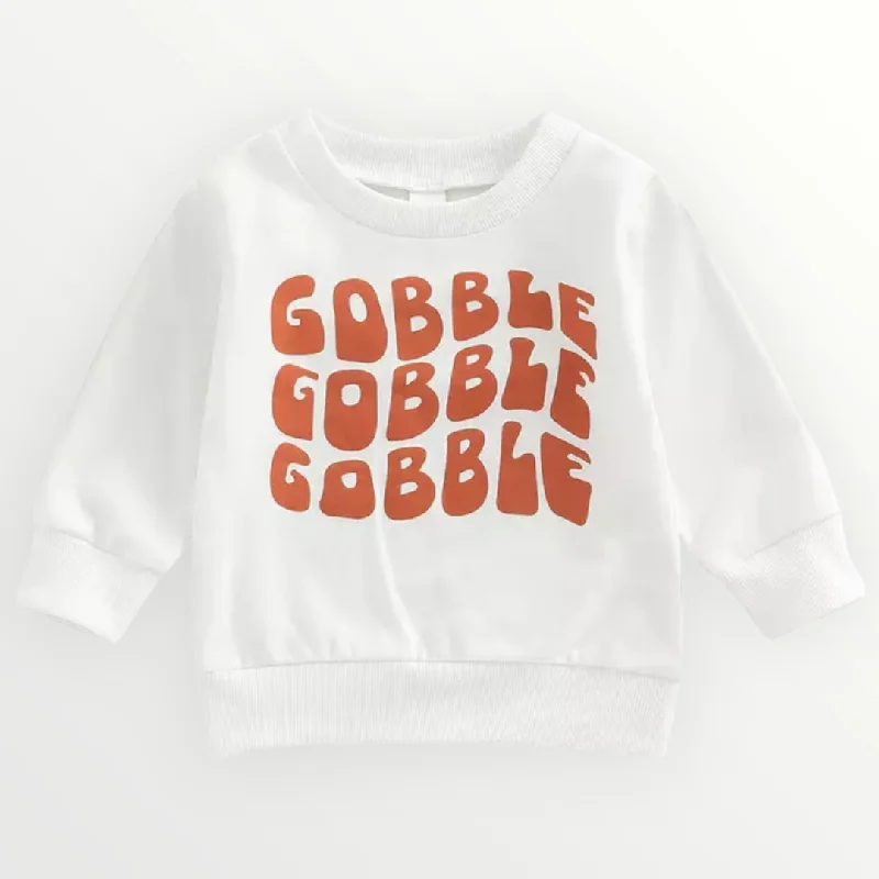 Gobble Sweatshirt - White Sophisticated Men's French