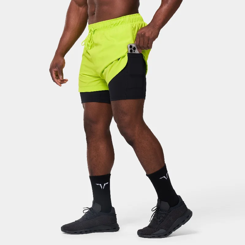 Limitless 2-In-1 5" Shorts - Fluo Yellow Cclassic Men's Tweed