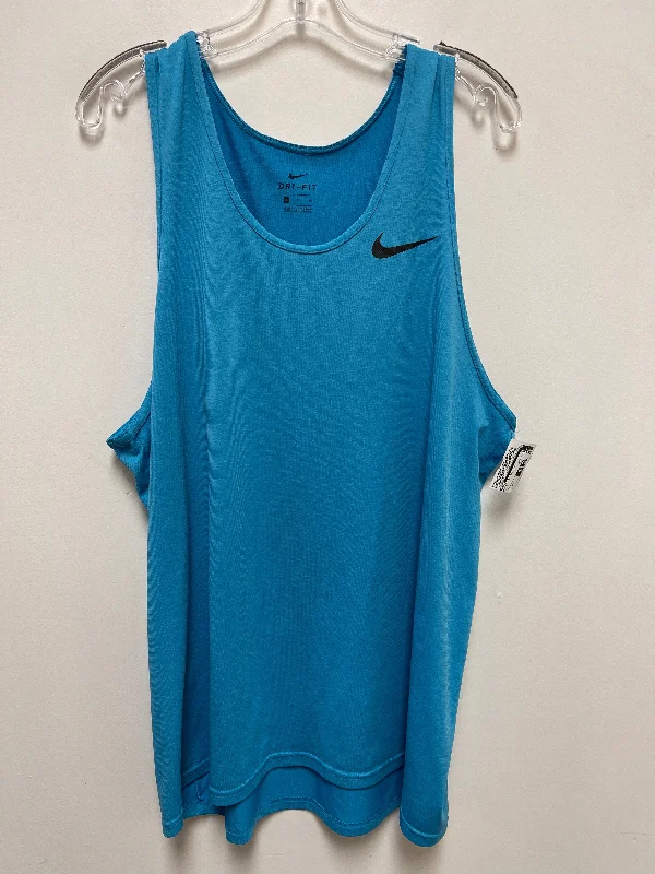 Athletic Tank Top By Nike In Blue, Size: Xl Laid