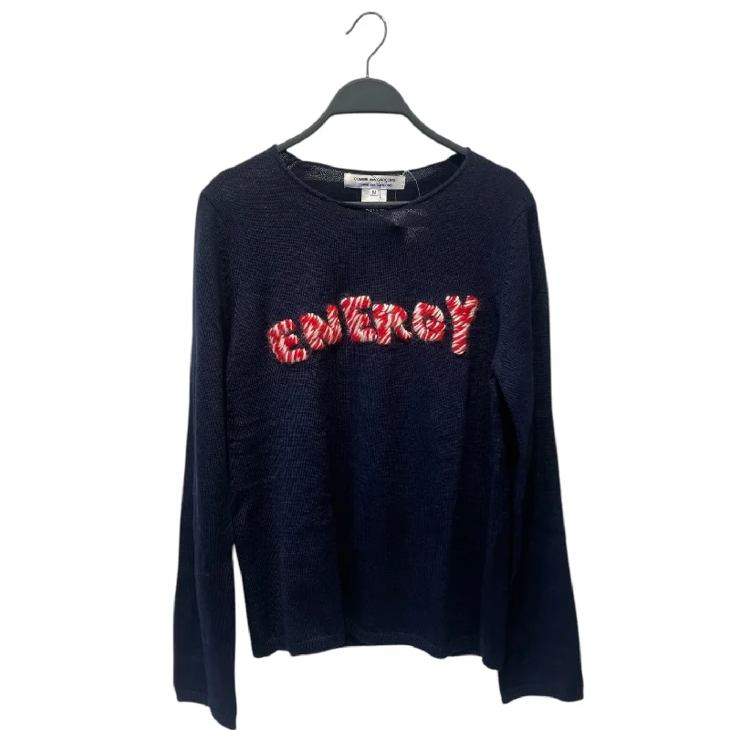 COMME des GARCONS/Sweater/M/Wool/NVY/ENERGY Trendy Men's Scandinavian