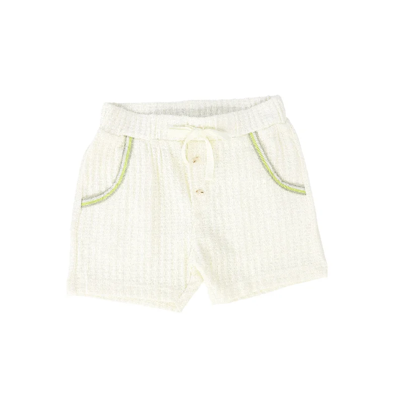 KIPP CREAM WAFFLE SHORTS Dapper Men's Bow