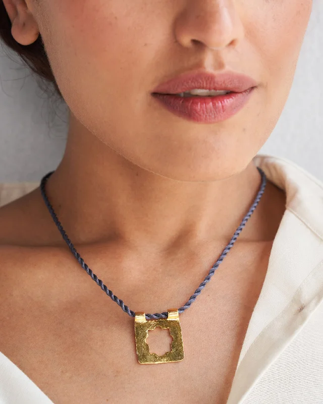 Jharoka Necklace - Gold & Charcoal Streetwear Style