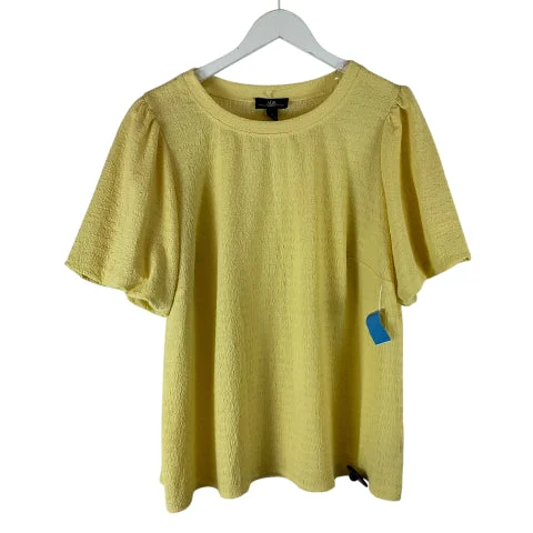 Top Short Sleeve By Agb In Yellow, Size: 2x Masculine Men's Thick