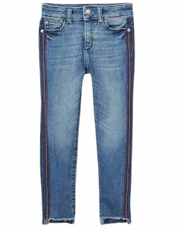 Girl's Chloe Jeans In Thunder Stripe Refined Men's Classic 