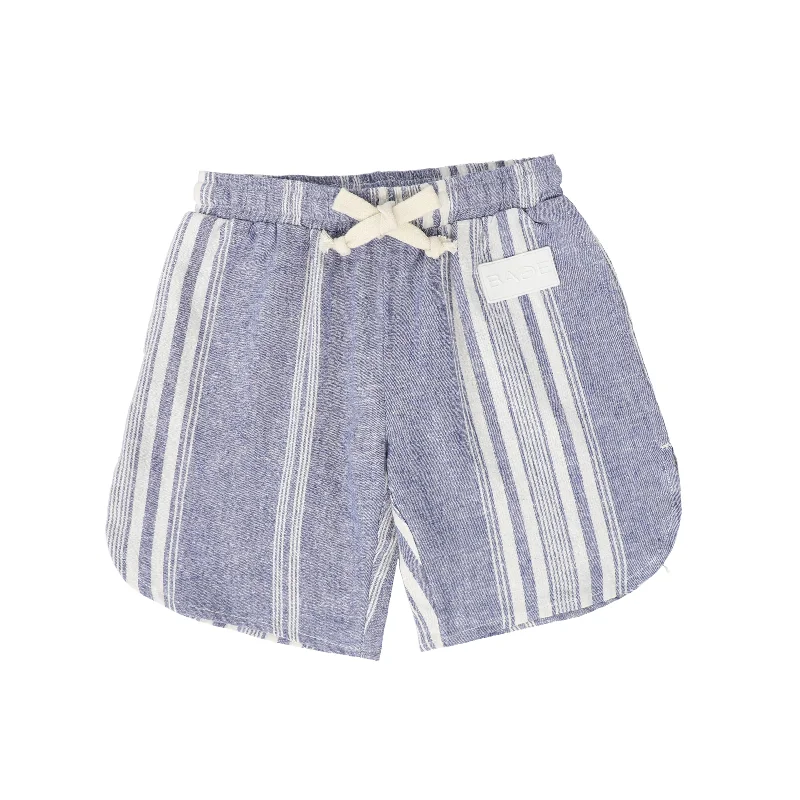 BACE COLLECTION BLUE STRIPED SHORTS [FINAL SALE] Stylish Men's Tropical 