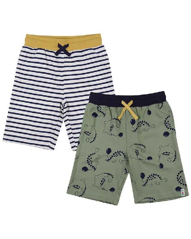 Lilly and Sid 2pk Dizzy Dino/Stripe Short Dapper Men's Bow