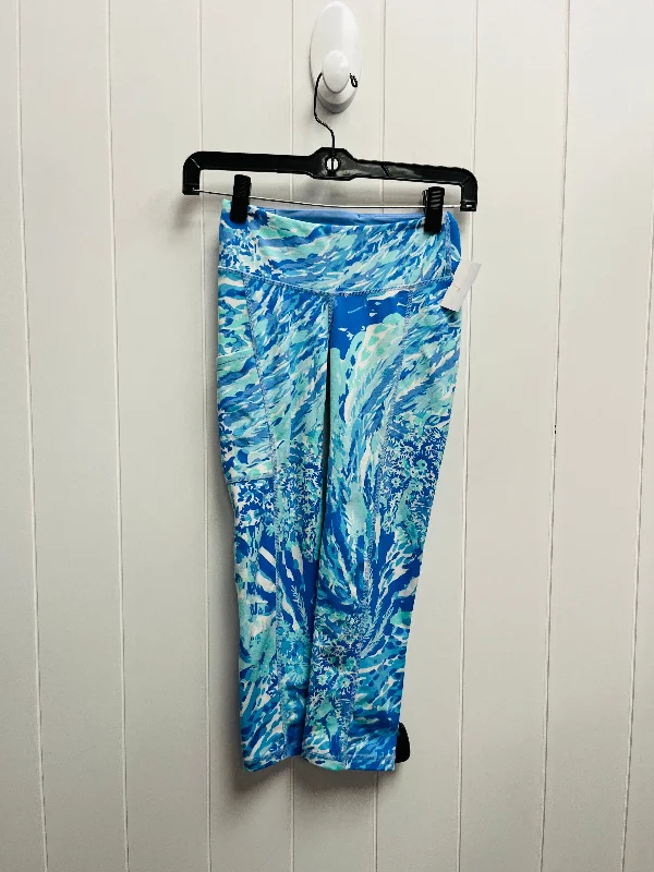 Pants Leggings By Lilly Pulitzer In Blue & Green, Size: Xxs Masculine Men's Thick