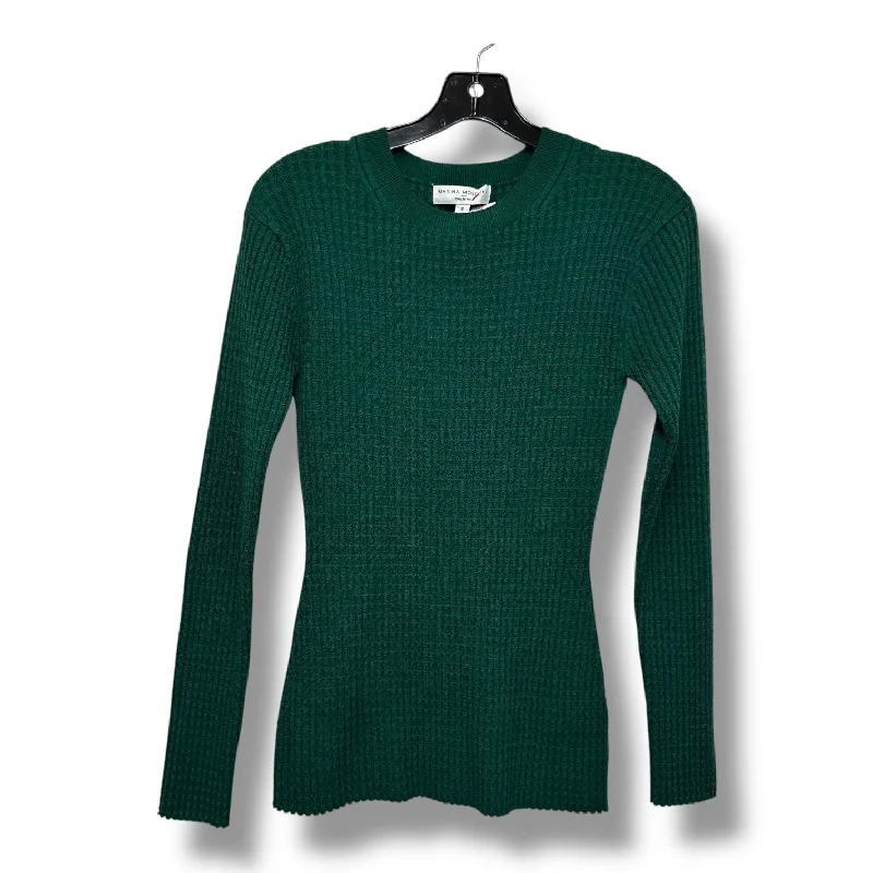 Top Long Sleeve By MARINA MOSCONE In Green, Size: S Elegant Men's Formal 