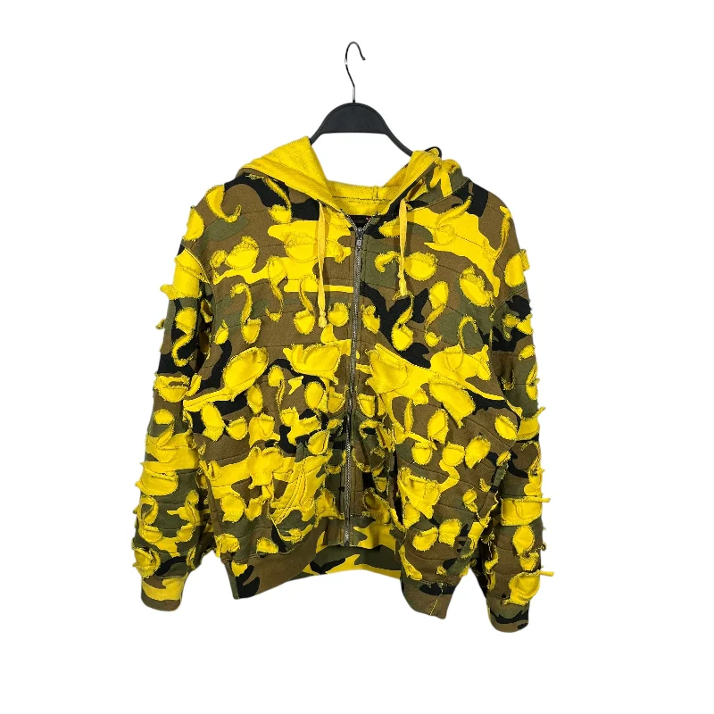 Supreme/GRIFFIN/Zip Up Hoodie/M/Camouflage/Cotton/YEL/ Polished Men's Satin