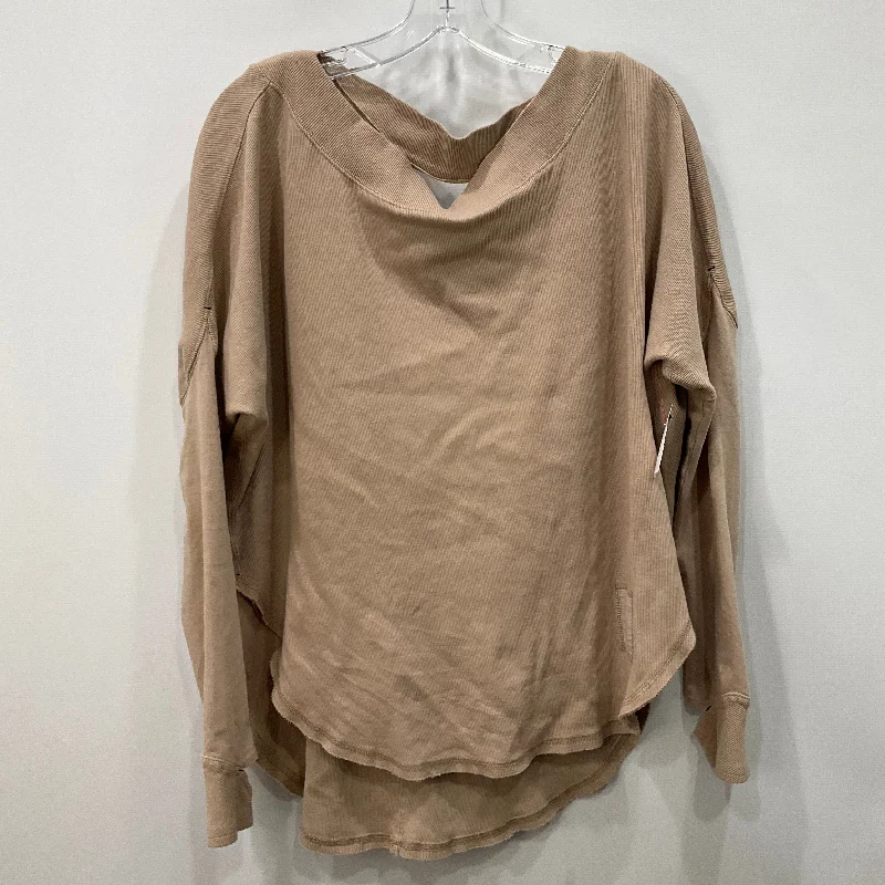 Top Long Sleeve By Free People In Beige, Size: S Modern Men's Geometric