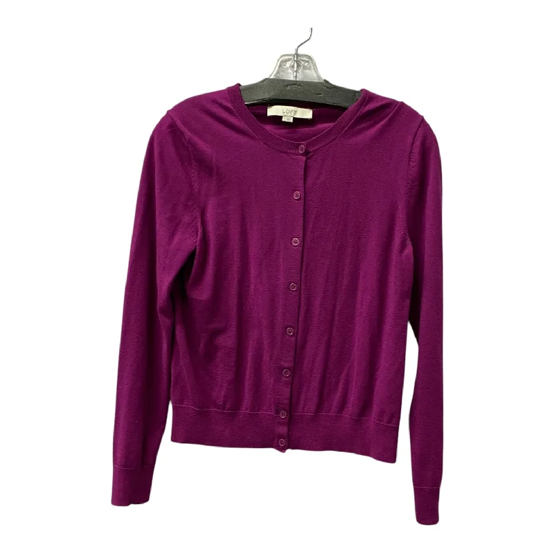 Cardigan By Loft In Purple, Size:M Lumberjack