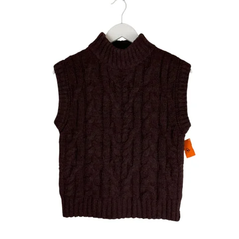 Vest Sweater By A New Day In Brown, Size: Xs Monochromatic Office Style