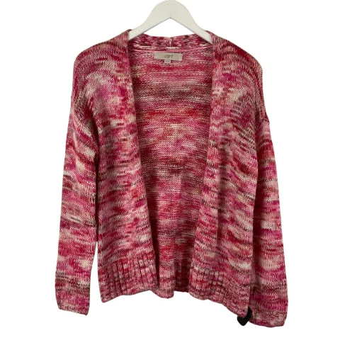 Sweater Cardigan By Loft In Pink, Size: Xs Traditional Men's Wool