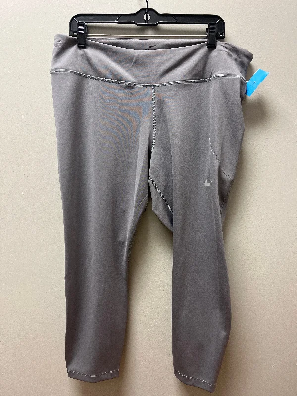 Athletic Leggings By Nike Apparel In Grey, Size: 2x Stylish Men's Tropical 