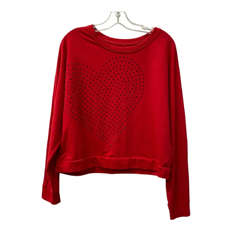 TOP LS by NEW YORK AND CO In RED, Size: M Beach