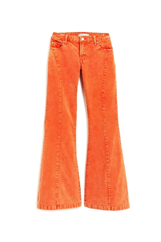 Girl's High Rise Pants In Orange Dapper Men's 1920S