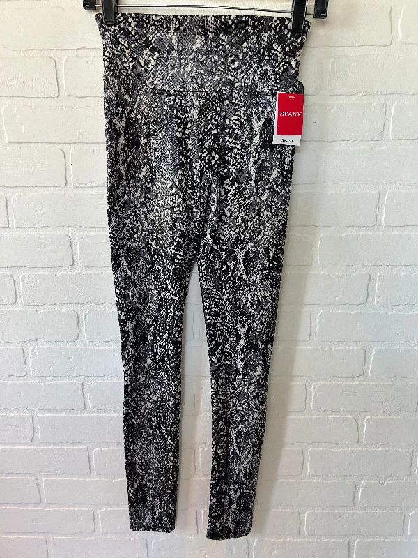 Snakeskin Print Pants Leggings Spanx, Size 4 Sleek Men's Contemporary 