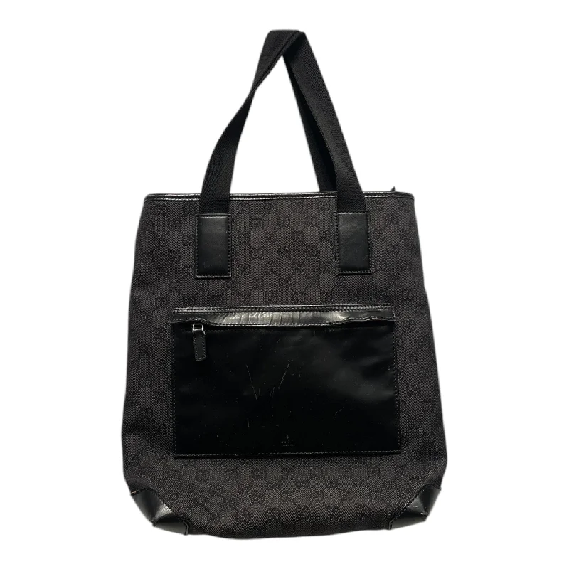 GUCCI/Hand Bag/OS/Monogram/Cotton/BLK/charcoal gg denim blk shldr bg Artistic Men's Avant