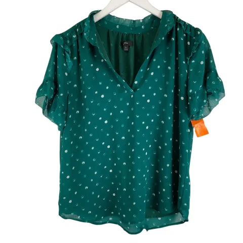 Top Short Sleeve By J. Crew In Green, Size: M Unique Men's Upcycled