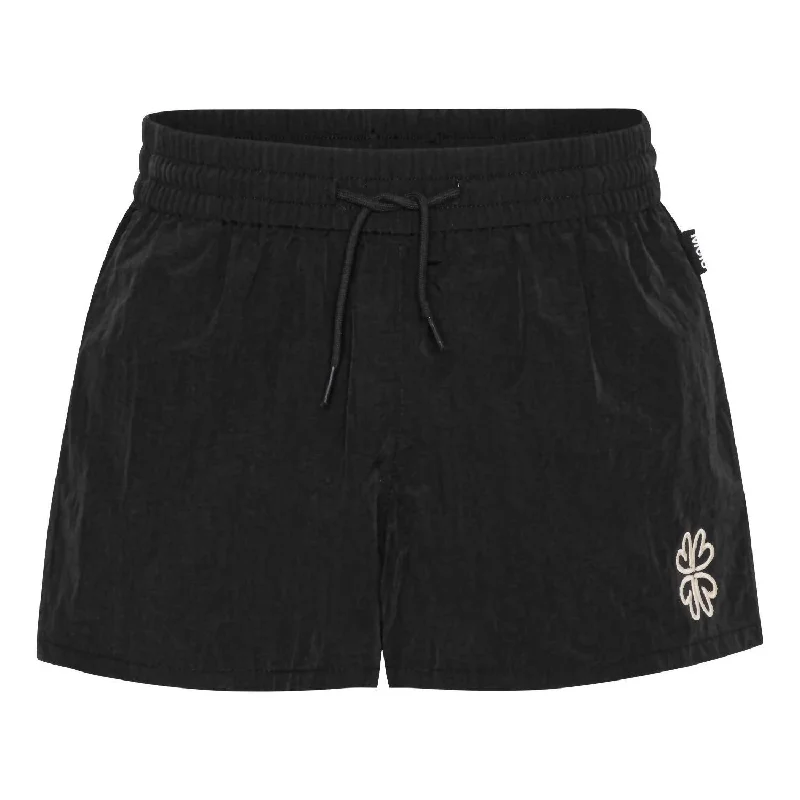 Girl's Addie Shorts In Black Sporty Men's Athleisure 