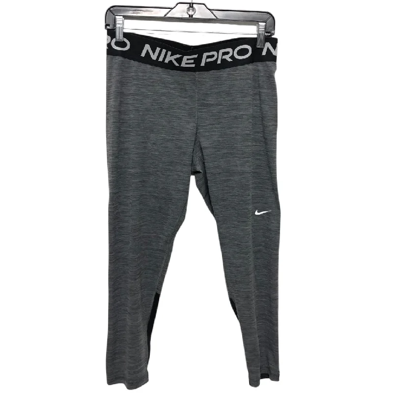 Athletic Leggings By Nike In Grey, Size:L Trendy Men's Oversized