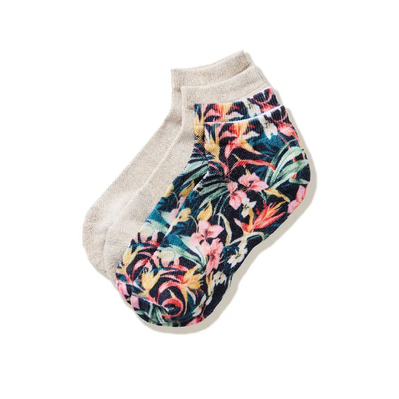 Tommy Bahama Women's IslandZone Performance Athletic 2 Pack Socks - Multi Sporty Men's Athleisure 