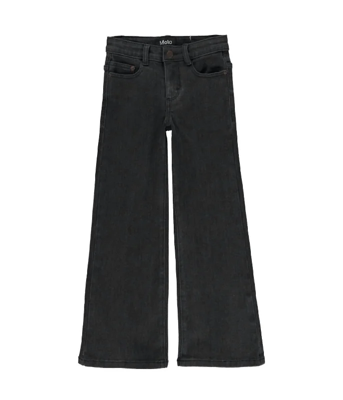 Girls Asta Pants In Washed Black Youthful Men's Pop