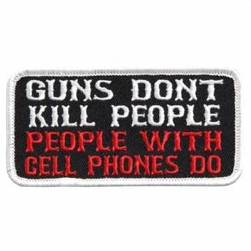 Guns Don't Kill People Patch 4 Inch Monochromatic All