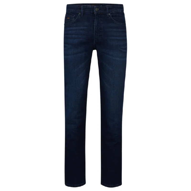 Maine Regular-fit jeans in dark-blue comfort-stretch denim Monochromatic All