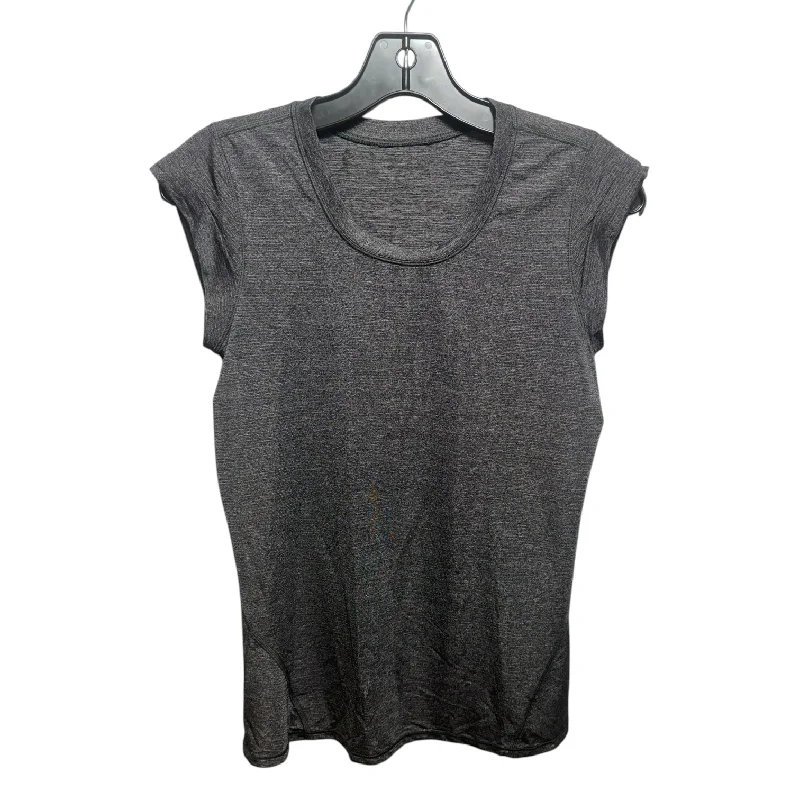 Athletic Top Short Sleeve By Lululemon In Grey, Size: S Practical Men's Quick