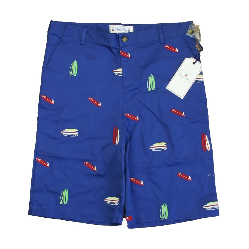 Classic Prep Boys Surfboard on Mazarine Blue Shorts Size: 6-14 Years Beach