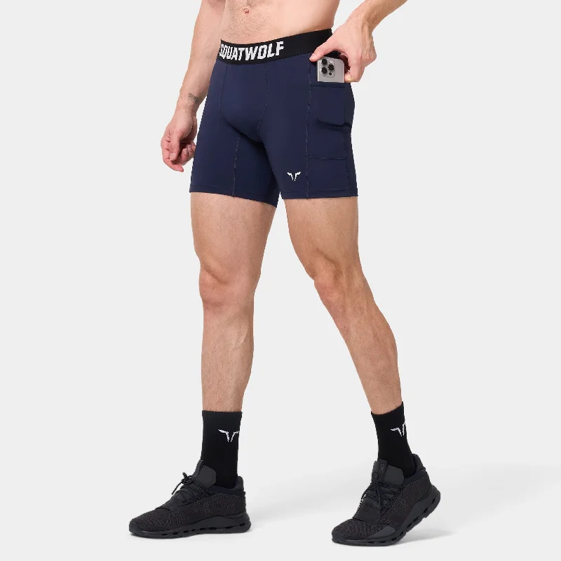 Baselayer Shorts 7" - Navy British Gentleman Style