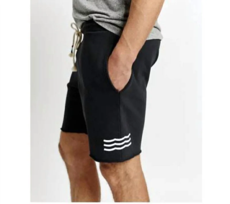 Mens Waves Short In Black Sleek Men's Contemporary 