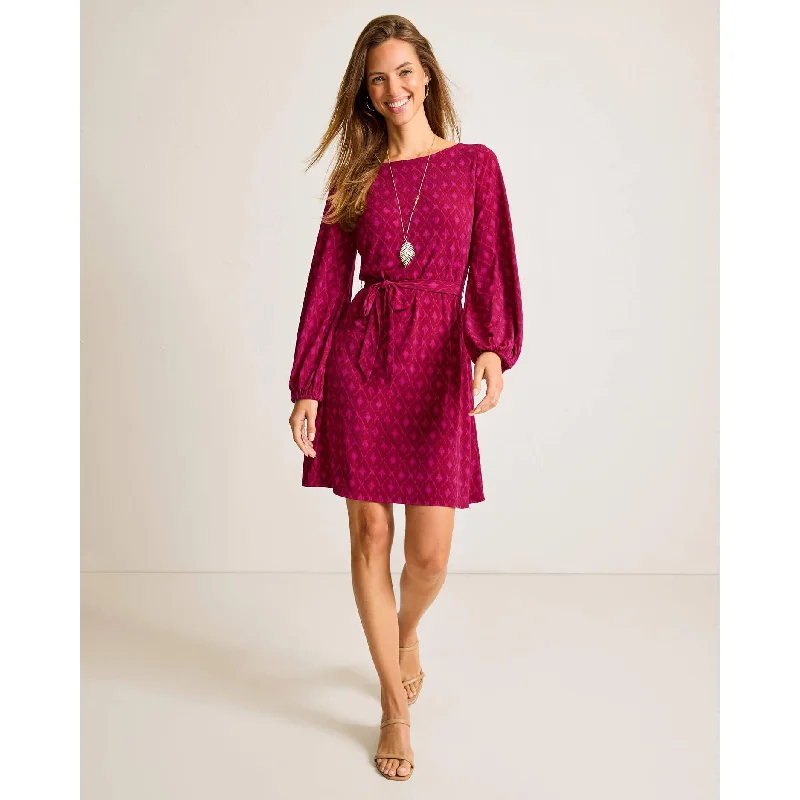 Tommy Bahama Women's Diamond Cay Long Sleeve Short Dress - Night Flower Polished Men's Silk