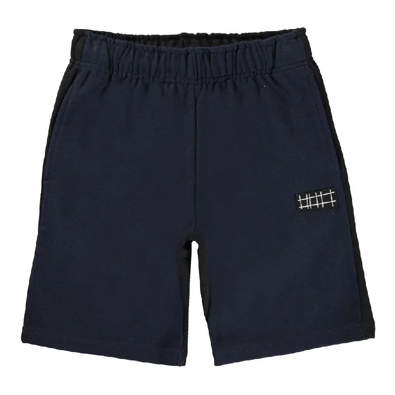 Navy Amsey Cotton Shorts Hip Men's Retro