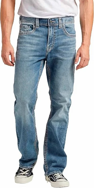 Men's Craig Easy Fit Bootcut Jeans In Light Marble Indigo Unique Men's Upcycled