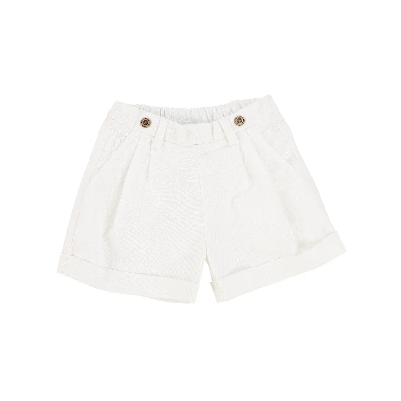 TAKE NOTE WHITE PLEAT SHORTS [Final Sale] Casual Men's Short