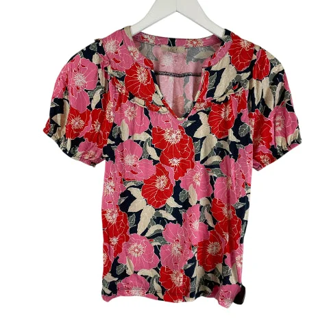 Top Short Sleeve By Loft In Floral Print, Size: Xsp Confident Men's Power